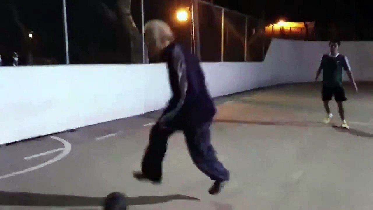 When old man plays football