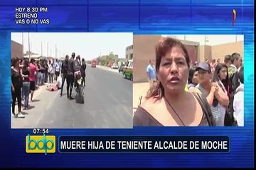Trujillo: muere hija de teniente alcalde de Moche tras atropello