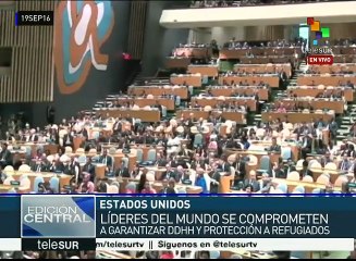 Líderes del mundo se comprometen a garantizar DDHH de refugiados