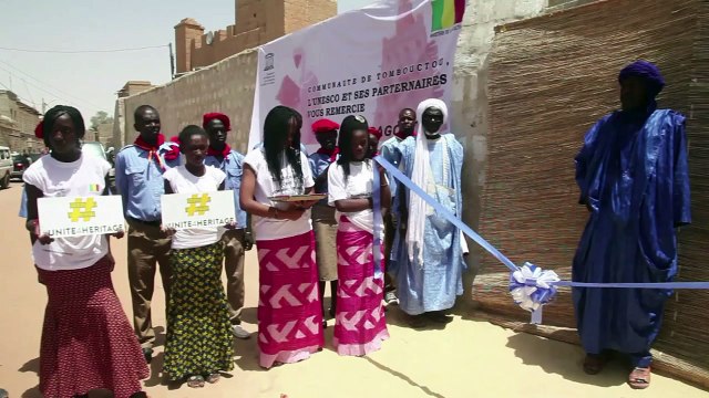 Mali unveils restored mosque nearly destroyed by jihadists