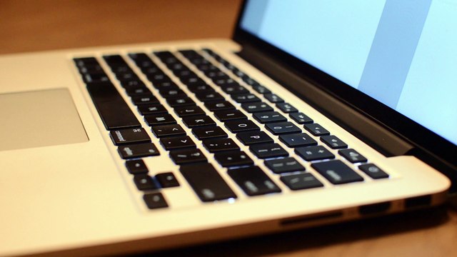 Typing on Keyboard of MacBook Pro