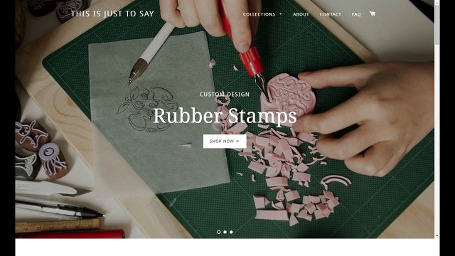 Hand carved rubber stamps