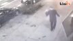 The moment of the New York blast was caught on CCTV