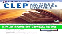 New Book CLEPÂ® Analyzing   Interpreting Literature Book + Online (CLEP Test Preparation)