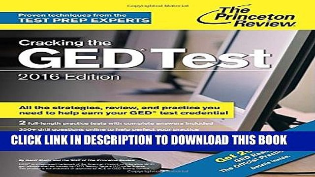 [PDF] Cracking the GED Test with 2 Practice Exams, 2016 Edition (College Test Preparation) [Online