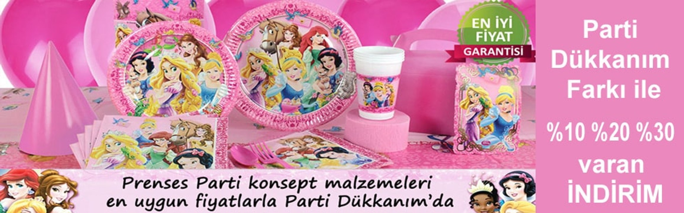 Prenses Parti Süsleri | Prenses Doğum Günü Partisi |Doğum Günü Süsleri Parti Dükkanım