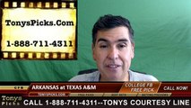 Texas A M Aggies vs. Arkansas Razorbacks Free Pick Prediction NCAA College Football Odds Preview 9-24-2016