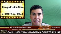 Baylor Bears vs. Oklahoma St Cowboys Free Pick Prediction NCAA College Football Odds Preview 9-24-2016
