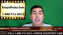 Mississippi Rebels vs. Georgia Bulldogs Free Pick Prediction NCAA College Football Odds Preview 9-24-2016