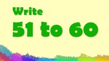 Learn to write numbers 51 to 60 for kids │ Numbers writing for children │ Nursery rhymes