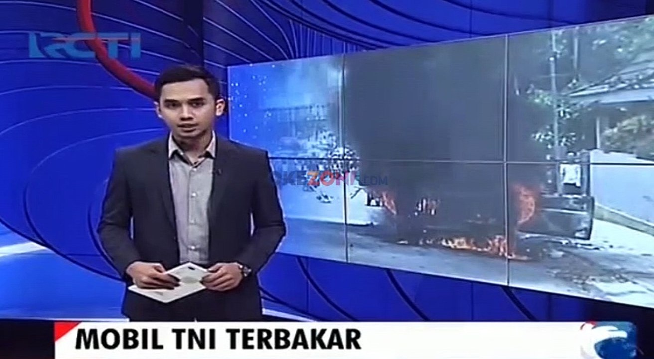Mobil TNI Terbakar