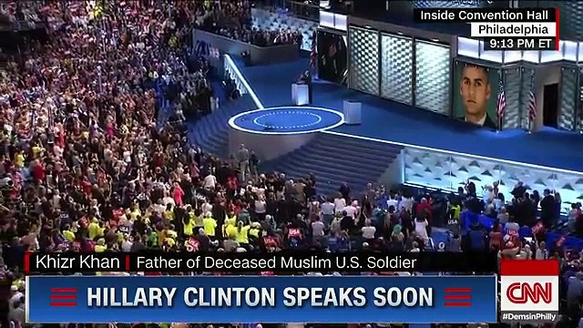 Dad of fallen Muslim soldier's powerful DNC speech (Khizr Khan full speech)
