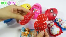 Vui với đồ chơi trẻ em bóc trứng Chim cánh cụt & trứng Socola Kinder và trứng người nhện Cartoons