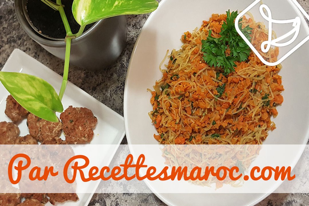 Entrée de Vermicelles & Carottes (VEGAN) - Moroccan Vermicelli & Carrot Entree - مرافقة الشعرية