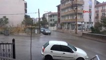 Edirne - Keşan'da Yağış Etkili Oldu, Yıldırım Düşen Evde Yangın Çıktı