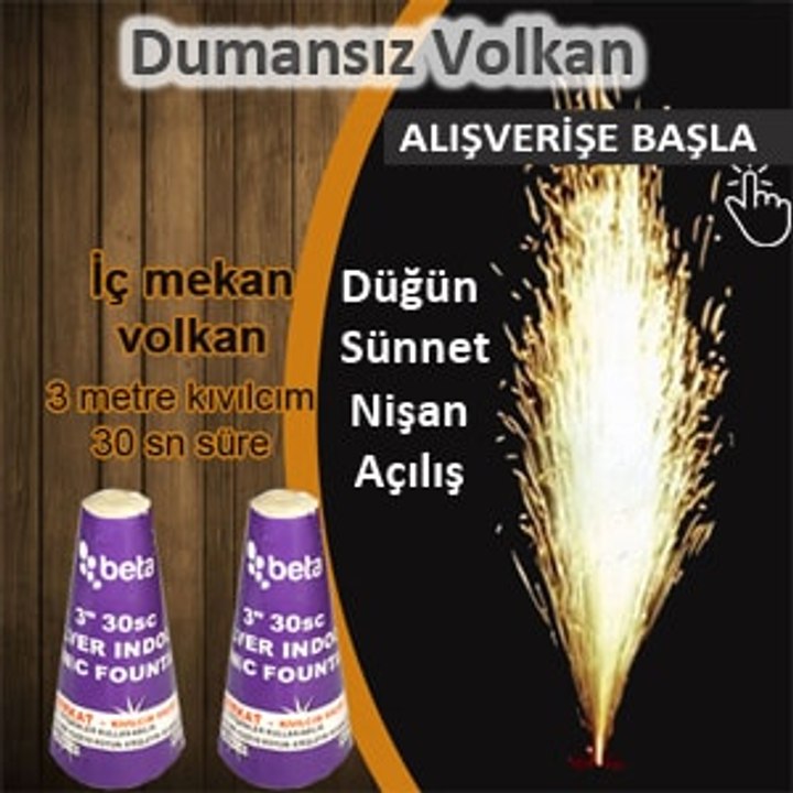 Volkan nasıl yakılır? - İç mekan volkan kullanımı - Parti Dükkanım