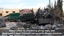 Raids across Syria battlefronts after aid convoy hit