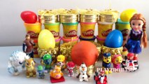 PLAY DOH SURPRISE EGGS with Surprise Toys,Mario Bros,Disney,  Frozen Elsa and Anna,Paw Patrol,Surprise Toys for Kids