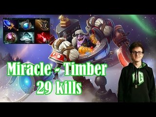 Dota 2  Miracle  Timbersaw 1 VS 5 Kill hero in 2s   Nice combat 29 Kills