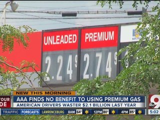 AAA finds no benefit to using premium gas when regular required