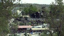 Neuf arrestations après l'incendie au camp de migrants de Lesbos