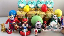 PLAY DOH SURPRISE EGGS with Surprise Toys,Egg Surprise Toys for Kids,Mario Bros,Disney,Kung Fu Panda