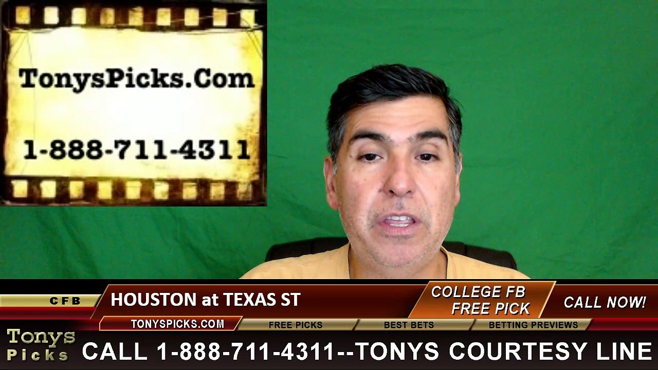 Texas St Bobcats vs. Houston Cougars Free Pick Prediction NCAA College Football Odds Preview 9/24/2016
