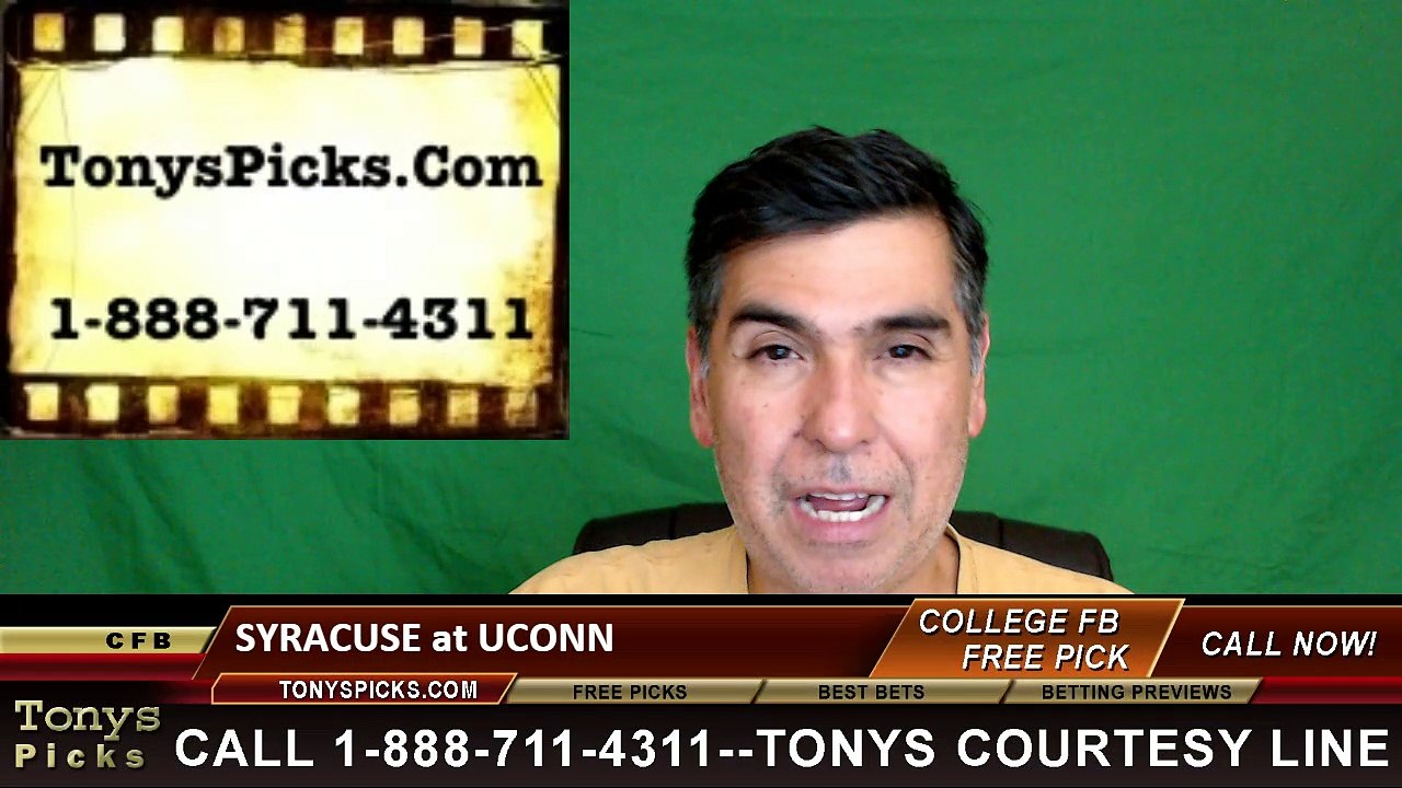 Connecticut Huskies vs. Syracuse Orange Free Pick Prediction NCAA College Football Odds Preview 9/24/2016
