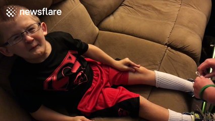 Boy, 8, with rare condition surprises everyone by walking again after major surgery