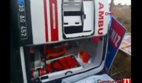 Ambulans devrildi, sağlık memuru öldü