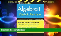 Big Deals  CliffsNotes Algebra I Quick Review, 2nd Edition (Cliffs Quick Review (Paperback))  Free