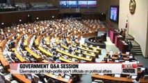 Lawmakers grill gov't officials during parliamentary Q&A