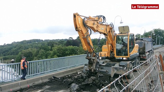 Douarnenez. Spectaculaires travaux sur le Grand pont