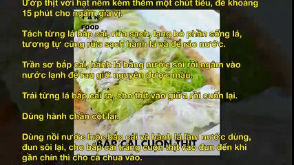 Các món ăn tuyệt ngon từ bắp cải