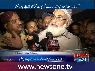 Seminary roof collapsed, kill three children in Karachi