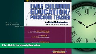 Online eBook Early Childhood Education/Preschool Teacher Career Starter