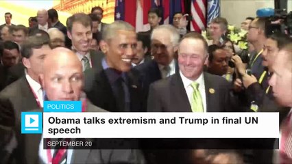 Obama blasts Trump's Mexican wall plan in final UN speech