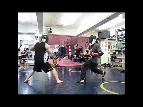 Eric VS Simon - Single - Stick Sparring - February 4 - 2010