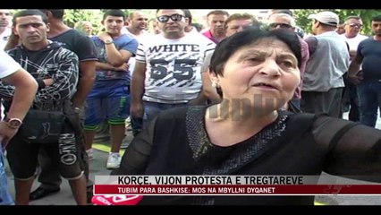 Korçë, vijon protesta e tregtarëve - News, Lajme - Vizion Plus