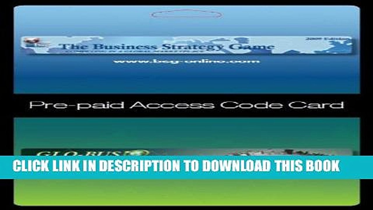 [PDF] Business Strategy Game (BSG) Glo-Bus Pre-paid Access Code Card Popular Online