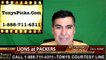 Green Bay Packers vs. Detroit Lions Free Pick Prediction NFL Pro Football Odds Preview 9-25-2016