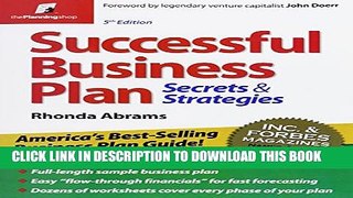 [PDF] Successful Business Plan: Secrets   Strategies Full Colection