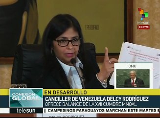 Delcy Rodríguez denuncia intolerancia de la Triple Alianza en Mercosur