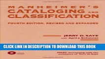 [PDF] Manheimer s Cataloging and Classification, Fourth Edition, Revised and Expanded Full Online