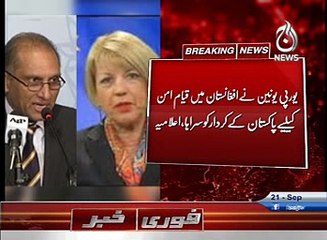 Aizaz raises Pakistan's concerns over IoK with EU secretary general