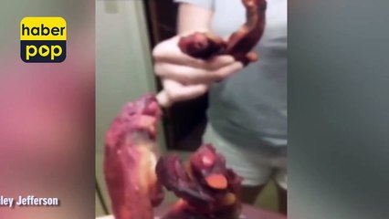 Çin restoranından kaburga istedi, köpek bacağı geldi