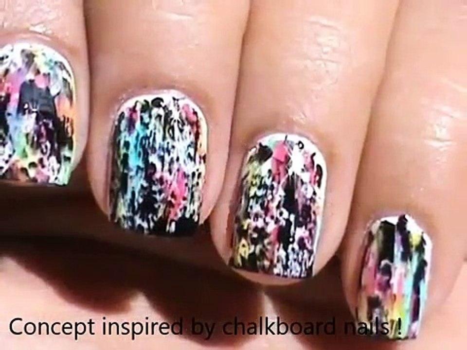 color acid wash no tools a beginners nail art without tools