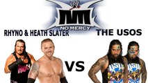SMACKDOWN NO MERCY Rhyno & Heath Slater vs The Usos Tag Championship Match | WWE 2K16