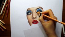 Speed Drawing of Melanie Martinez How to Draw Time Lapse Art Video Colored Pencil Illustration Artwork Draw Realism