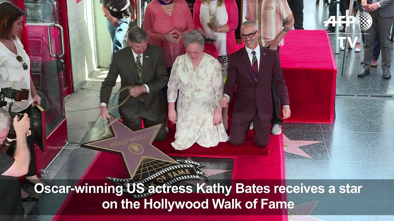 Kathy Bates unveils Hollywood Walk of Fame star